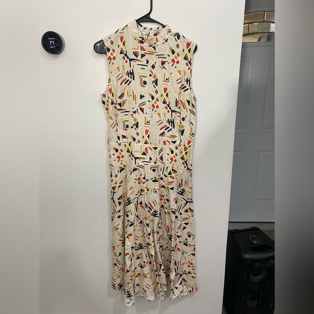 MM Lafleur Oona Dress Rhythm Print Artsy‎ Sleeveless Size 8 - Picture 2 of 7